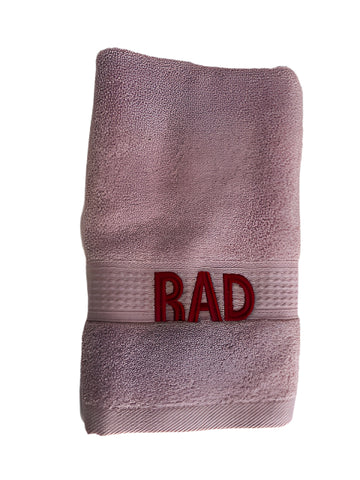 RAD Red Embroidered Towel