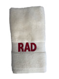 RAD Red Embroidered Towel