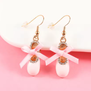 Ballet shoe earrings