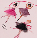"Three ballerinas dancing" pink Tee KIDS