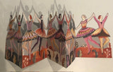 3D Die-cut Tri Fold Festive Dancers greeting card