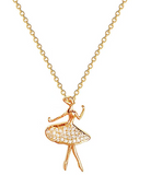 Ballet girl rhinestone necklace