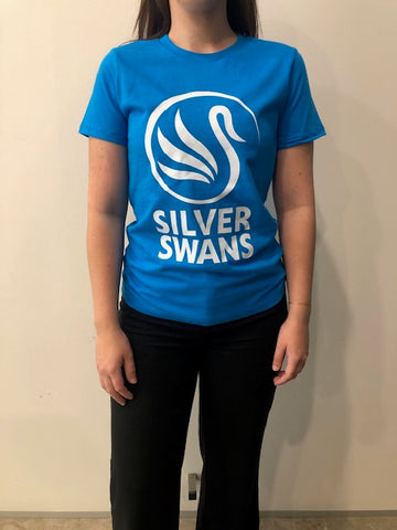 Silver Swans Tee Shirt "Teal" ladies fit