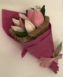 Congratulatory flower wrap bouquet