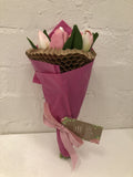 Congratulatory flower wrap bouquet