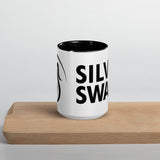 Silver Swans Mug with Color Inside